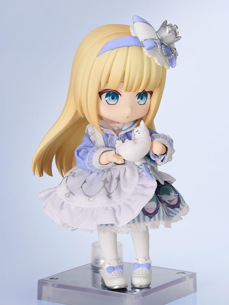 GOOD SMILE COMPANY Nendoroid Doll Alice Through the Looking Glass and Plastic Painted Movable Figure Non-scale Fabric, Magnet,