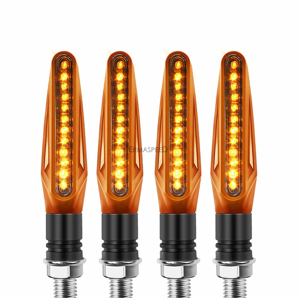 4 шт., поворотники для мотоцикла, светодиодные указатели поворота, янтарный мигающий индикатор, стоп-сигнал для мотоцикла, черный, красный, синий, карбоновый