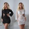 Women's Sexy Hollowed-out Knitted Beach Cover-up Dress and Sunscreen Shirt