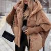 Autumn and Winter Women's Loose New Stitching Warm Thick Down Cotton Jacket