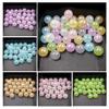 DIY 10pcs DIY Bracelet Luminous 10/12/14mm Fashion Necklace Accessories Acrylic Beaded Material UV Dazzle Jelly Color Round Beads