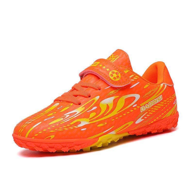 Velcro Children's Football Shoes Boys Girls Broken Nails Elementary School Spikes Professional Game Training Sneakers
