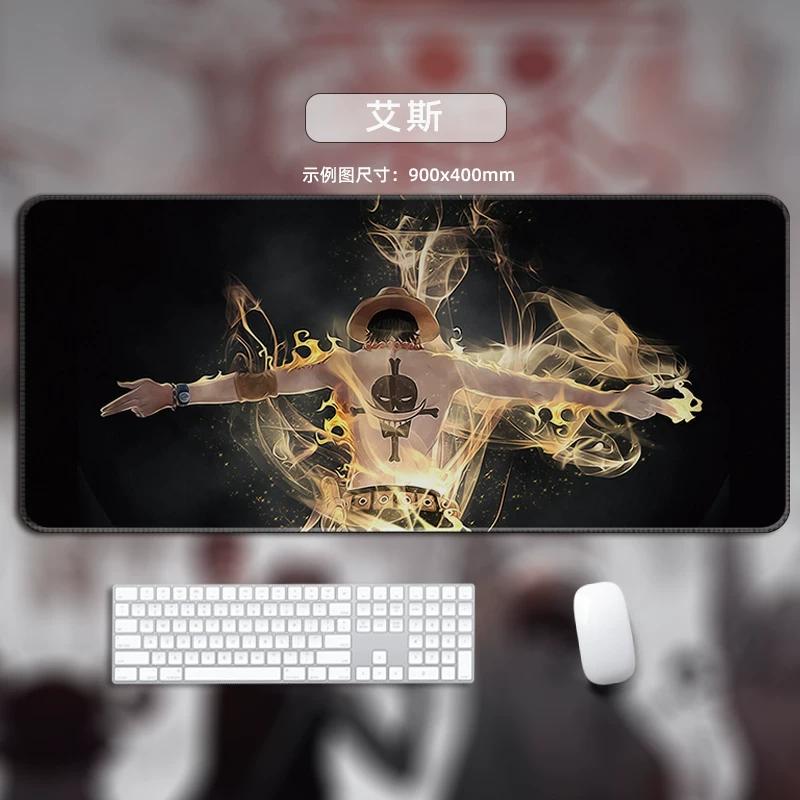 Цельный кожаный коврик для мыши  Большой Маленький Офисный Игровой Коврик для Клавиатуры Настольный Коврик Браслет из Щетины  Монки Д. Луффи  Ророноа Зоро  Декоративный настольный коврик