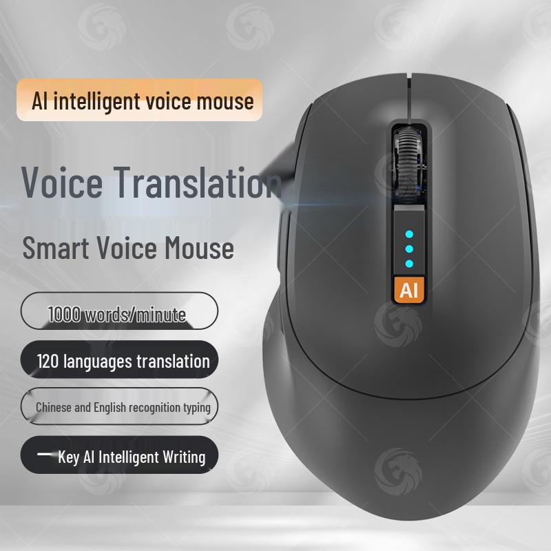 Беспроводная Bluetooth-мышь с голосовым управлением, перезаряжаемая, с функцией перевода и бесшумным набором текста