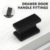 1/2 шт. Квадратные ручки для шкафа, ручки для ящиков, ручки для мебели для гардероба, дверная фурнитура, замена, черные/серебристые металлические ручки