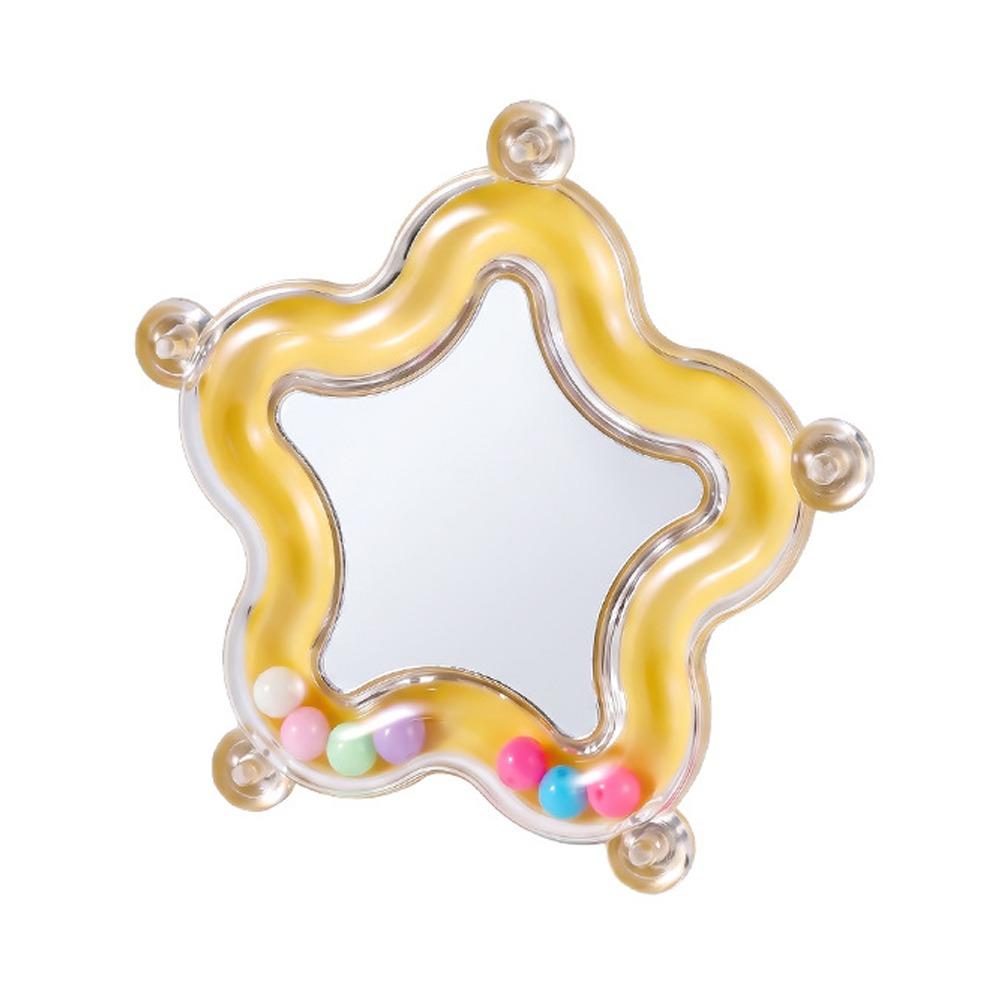 Colorful Beads Star Rotating Parrot Mirror Toy Mirror Parrot Interactive Toy Bird Supplies