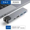 Aluminum Alloys Multiports USB C Adapters Supports PD100W Charging HDTV 4K30Hz Display For Laptop