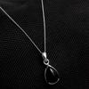 Black Onyx Pendant With Chain 925 Sterling Silver Handmade Jewelry