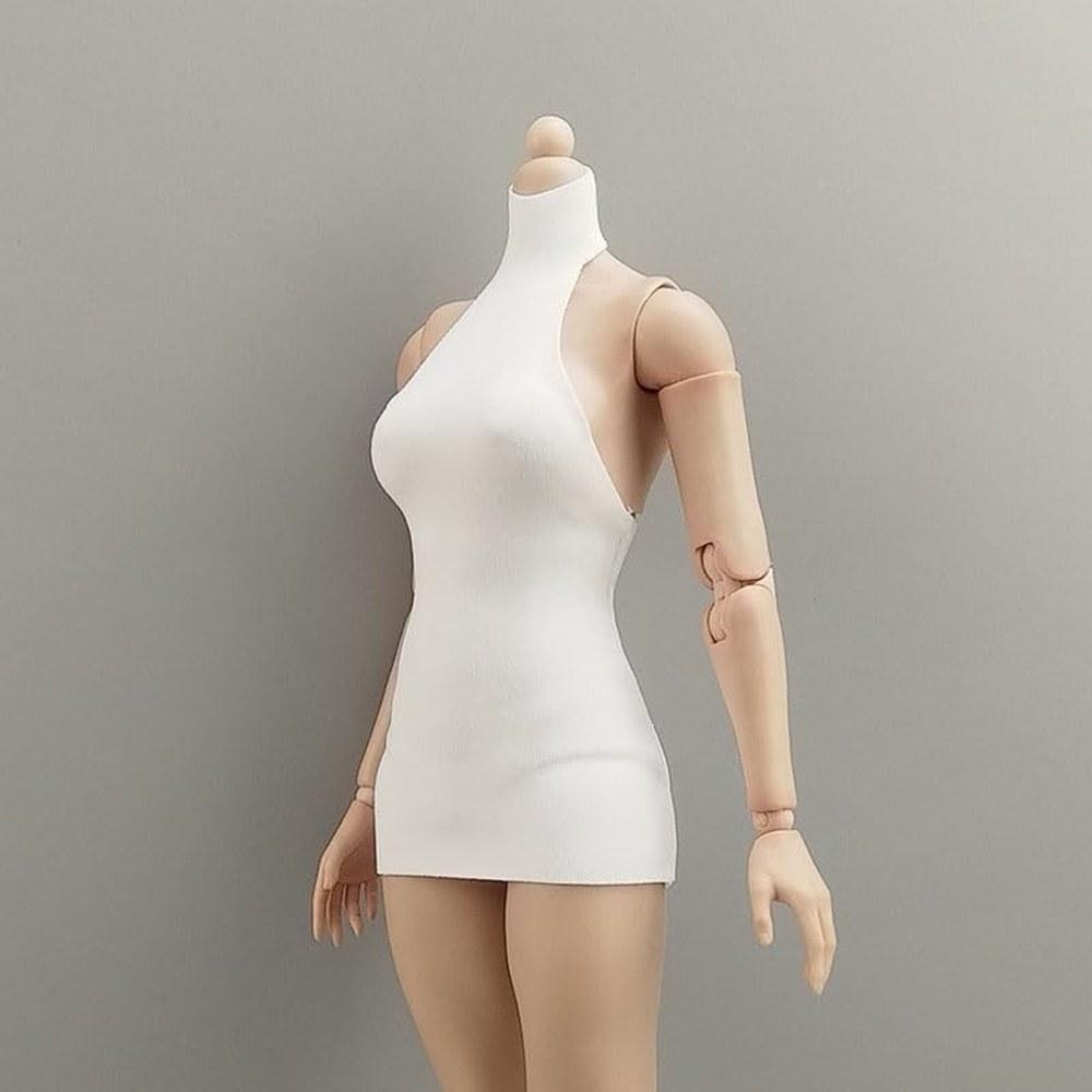 HAMRETHYPPZ 1/6 Женский костюм Сексуальное платье и Мини-юбка Белый (Тело, голова и обувь в комплект не входят.)