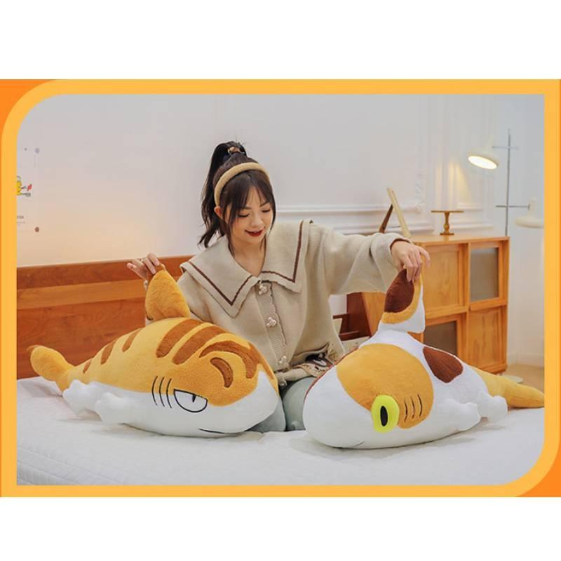 Plush Shark Cat Toy Cartoon Animal Stuffed Dolls Room Decoration Kids Gifts
