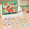 Chess Game Educational Toy Cross Border Wooden Dinosaur Flip Exercises Children Fun Match Cognition Memory Party Games Gift