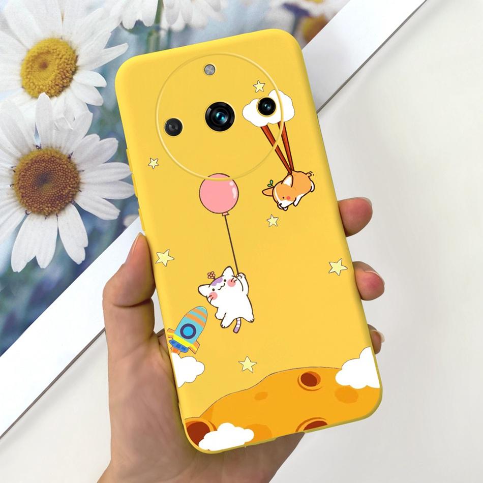 For Realme 11 Pro Plus 5G Phone Case Cute Cat Painted Jelly Silicon Soft Back Cover For Realme 11 Pro+ 11Pro 5G Cases Bumper
