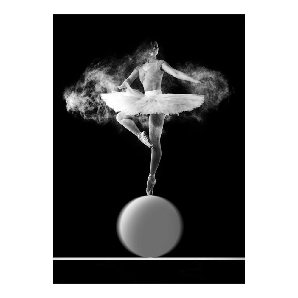 Ballerina Dancer Figure Canvas Paintings On the Wall Art Modern Inspirational Posters and Prints Black and White Ballet Art Pictures Wall Decoration
