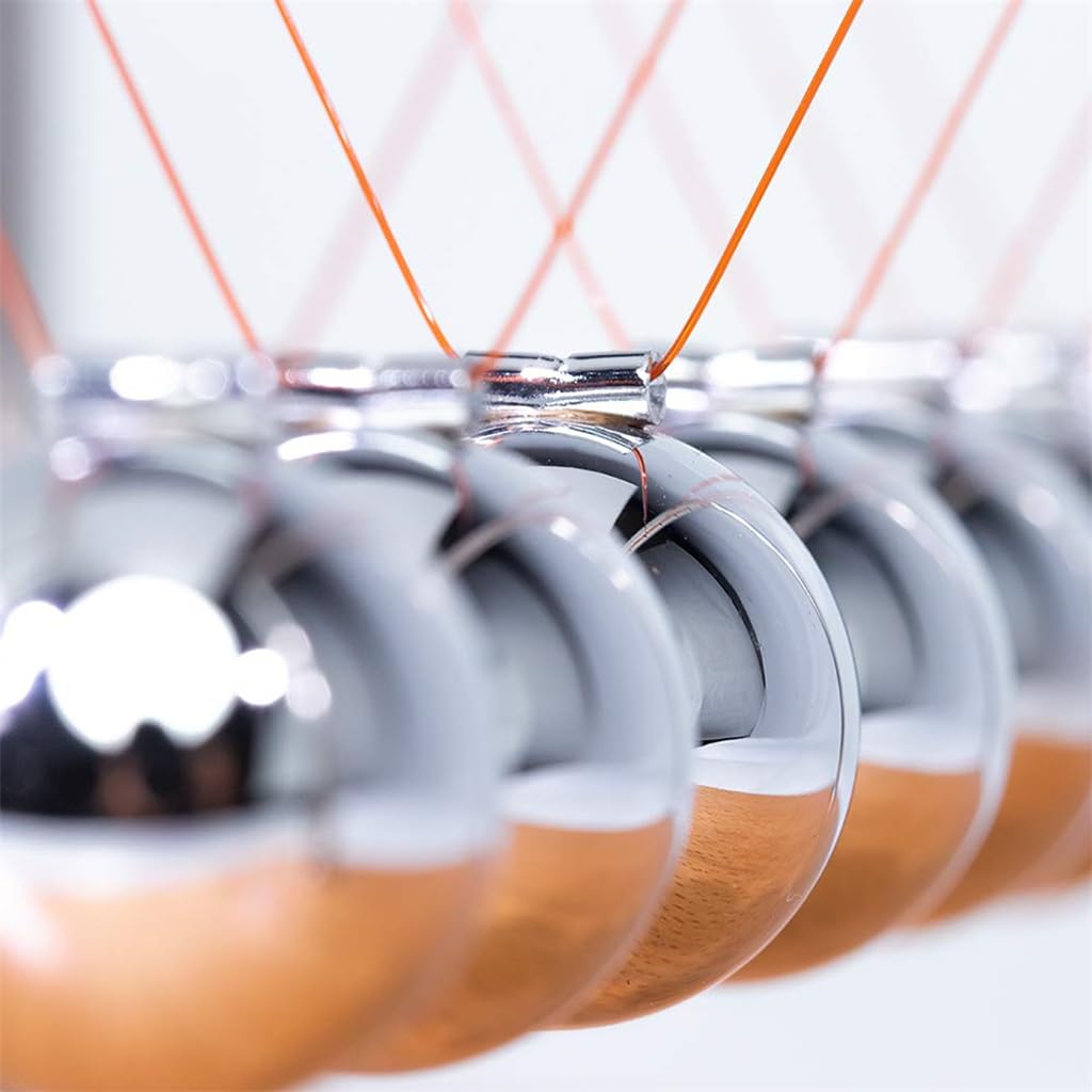 CERROPI большой маятник Ньютона с 7 шариками физика вечный двигатель настольная игрушка для офиса спокойный непоседа время качания более 50 секунд (Буна База)