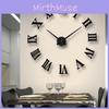 Элегантные 3D DIY Римские цифры Роскошные зеркальные настенные часы-наклейка для домашнего декора