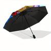 SpongeBob SeaWorld Automatic Open/close Umbrella, Heavy-Duty Iron Frame, Folding Portable Design, Travel, Everyday Use 181