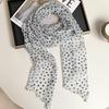 Новый шелковый шарф премиум-печати свободный многоцелевой простой в горошек повязка на голову леопардовый принт милый крутой стример