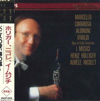 CD HEINZ HOLLGER - Marcello Cimarosa Albinoni Vivaldi PHCP5012 PHILIPS Japan Obi Classical Б/у
