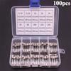 100 PCS Fast Blown Glass Fuse Combination Kit 5x20 Mm 250 V 0.1 0.2 0.25 0.5 1 1.5 2 3 4 5 8 10 12 15 20 A In Clear Plastic Box