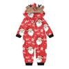 Комплект комбинезона на молнии с капюшоном и длинными рукавами для всей семьи с рождественским принтом