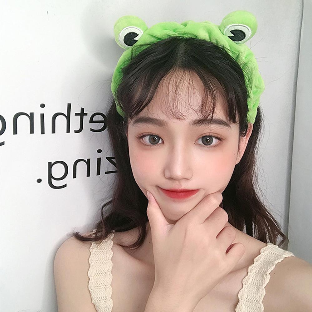 Girls Wide-brimmed Elastic Skincare Hair Band Makeup Headband Washing Face Hairband Funny Frog