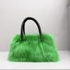 JIAERDI Hot Girl Vintage Plush Tote Bag Women Large Capacity Faux Fur Handbag Fashion Y2k Aesthetics Crossbody Bag Chic 2025 New
