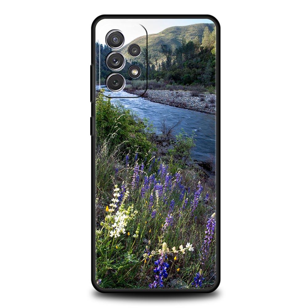 Водопад природа деревья корабль чехол для телефона Samsung Galaxy A13 A51 A71 A21S A12 A11 A31 A41 A23 A53 A73 A52 A32 5G A03S A01 чехол
