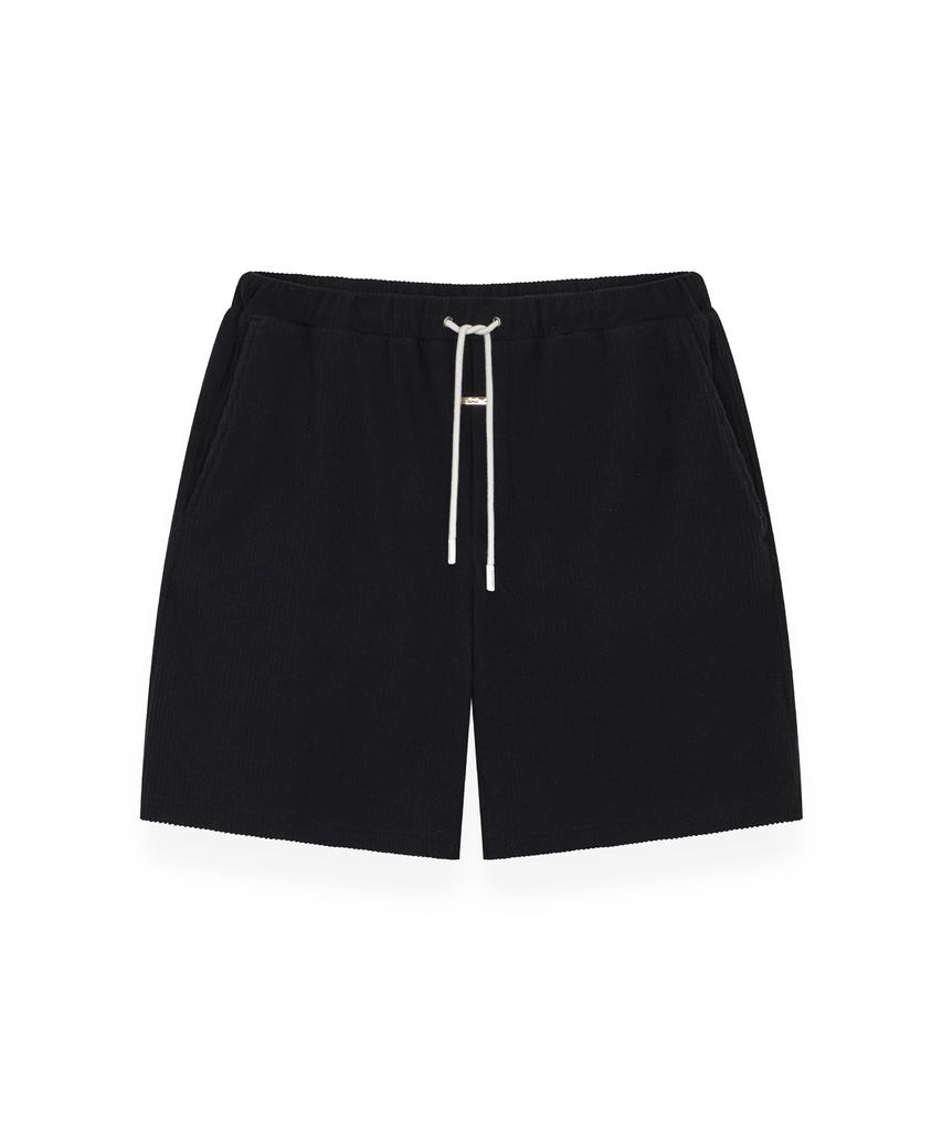 R-4 R-0074 / Cozy Brush – Resort Shorts(Black)