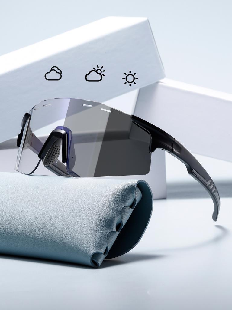 Солнцезащитные очки для велоспорта, меняющие цвет, для спорта на открытом воздухе, ветрозащитные очки, литьевые, нескользящие, с большой оправой 9061