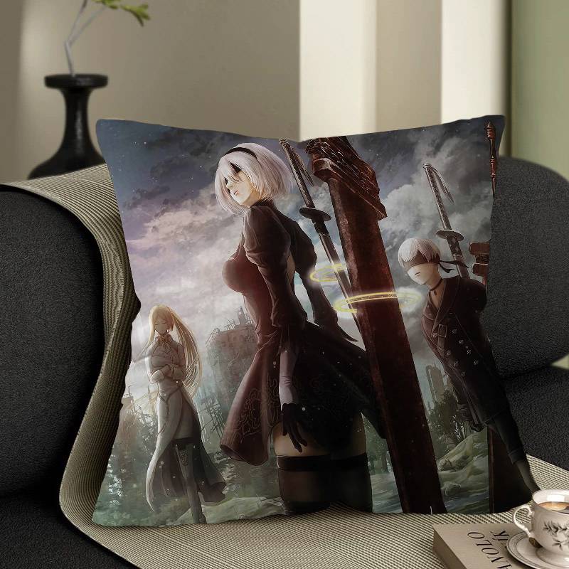 Game Nier Automata Cushion Cover Pillowcase Upholstery Sofa Throw Pillow Home Decor Pillowcas
