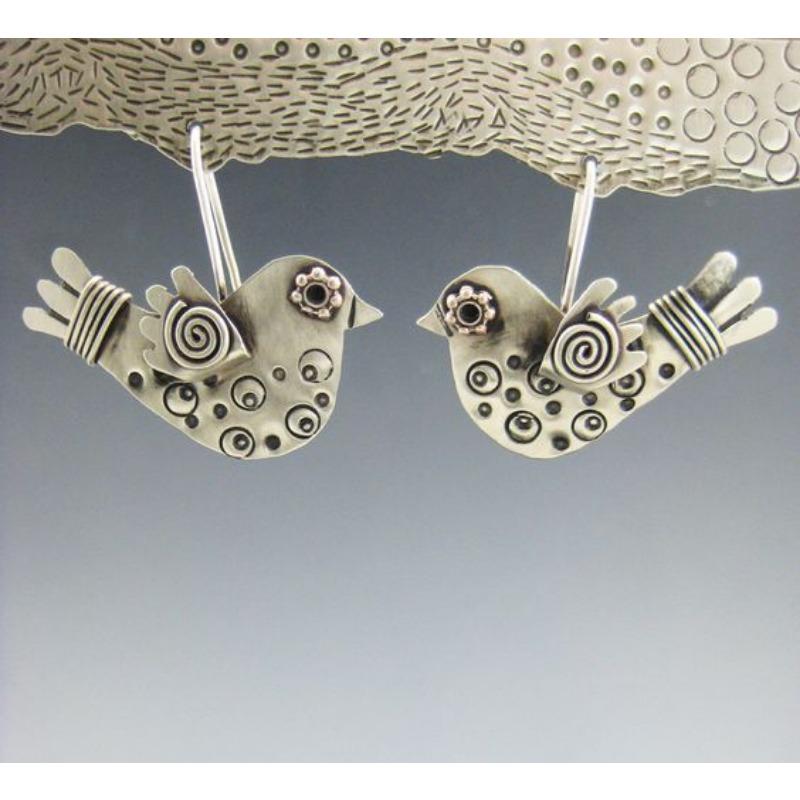 Винтажные серьги-подвески с цветком, птицей, животным, геометрическим узором, медного цвета, для женщин, для вечеринки, ювелирные изделия