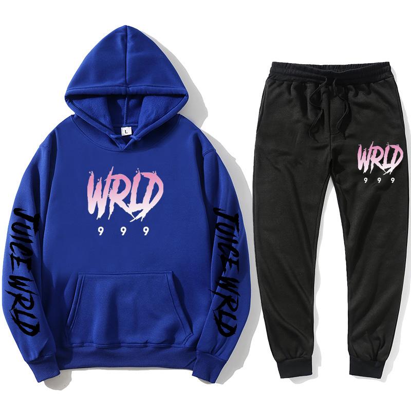 J UICEWrld Костюм с капюшоном Толстовка + спортивные штаны Juice Wrld Juice Wrld Juicewrld Trap Rap Rapy Tomography Juice World