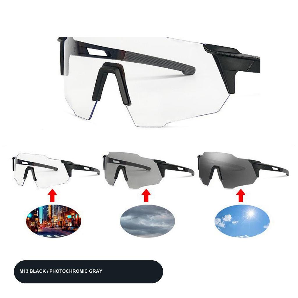 Cycling Sunglasses for Men Women, Windproof Shield Sports Glasses, Wraparound Eyewear for Biking Running Hiking Outdoor Sports