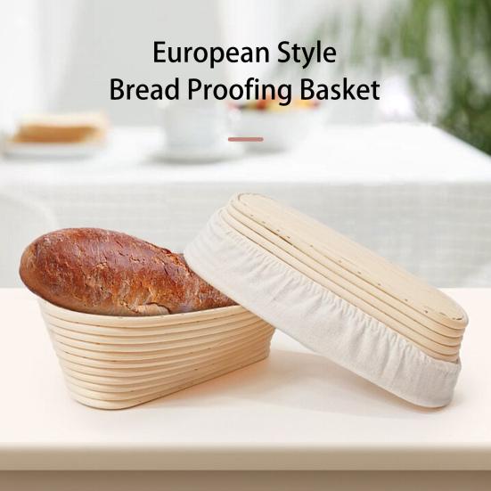Rattan Fermentation Basket for Sourdough Bread Baking Handmade Round Oval Set Home Decor Kitchen Helper