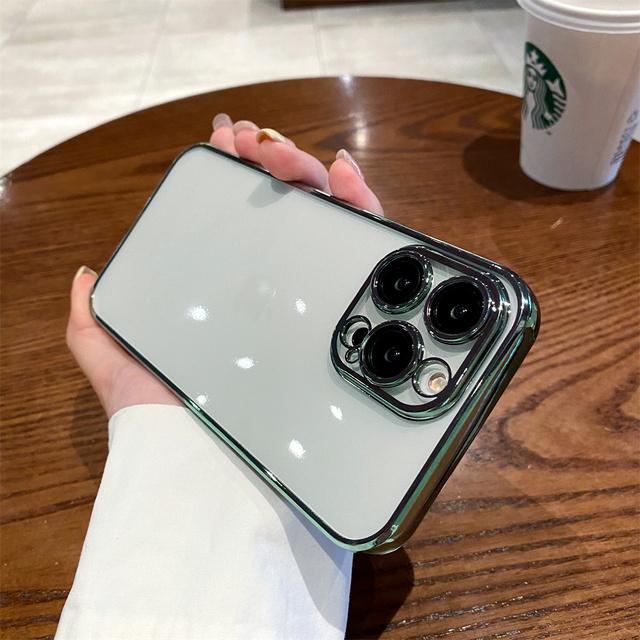 Роскошный прозрачный чехол с покрытием для Iphone 14 13 12 11 Pro Max X Xs Xr 7 8 Plus Se, стекло для камеры Defender, противоударный квадратный чехол