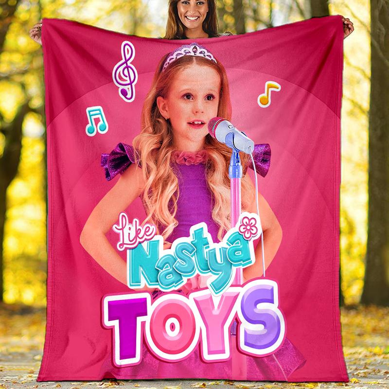 Like Nastya Theme Printed Blanket - Perfect for Couch, Bed, Travel & Outdoor Use | Machine Washable, Cozy & Durable.