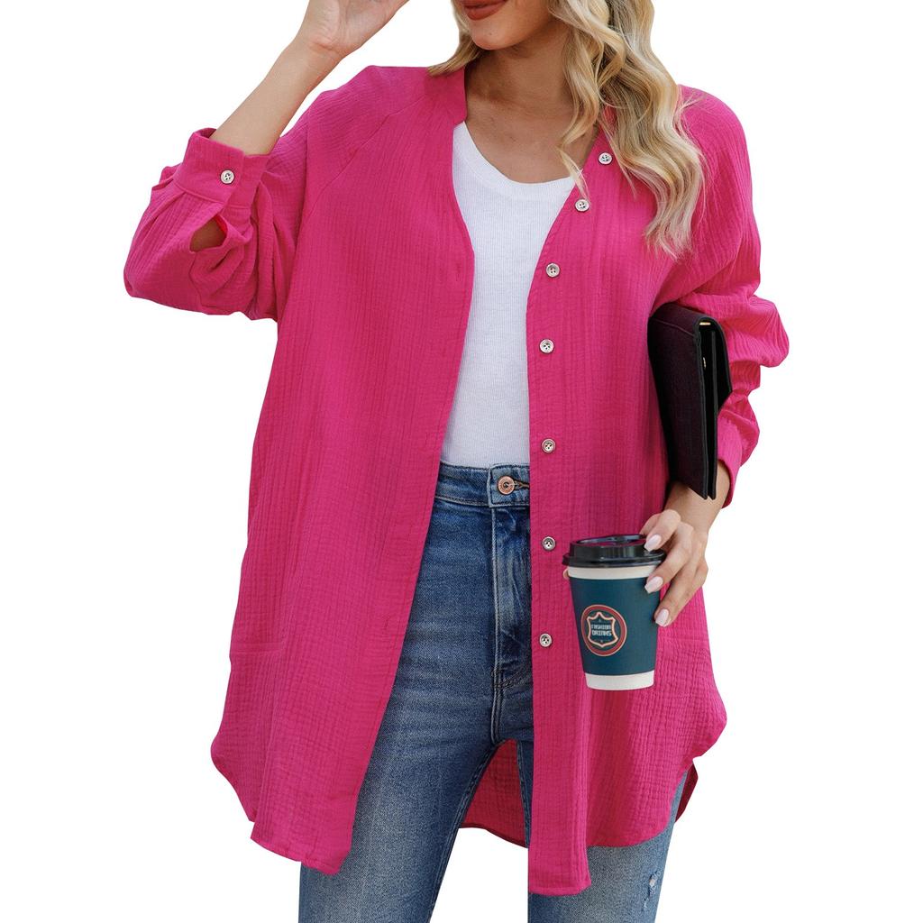 Женский модный кардиган, сексуальный однотонный повседневная верхняя одежда с v-образным вырезом и длинным рукавом