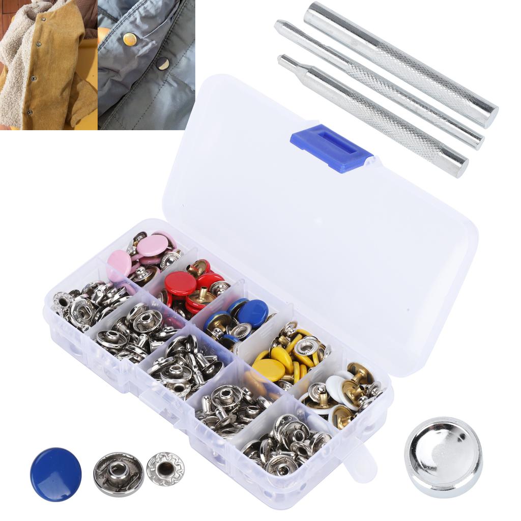 Snap Fastener Kit Metal Press Stud Leather Tich Button Tool Clothing Accessories