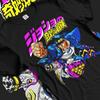 Футболка Jotaro Kujo JoJo's Bizarre Adventure Stardust Story С коротким рукавом Оверсайз Мужская Хлопок Высокое Качество Харадзюку Женская Мужская Одежда