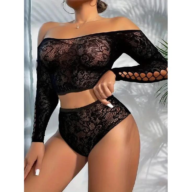 Sexy Babydoll Nightgown suit clothes women crochet lingerie erotic porno sex adult bodysuit products Sleepwear bikini+Hot pants