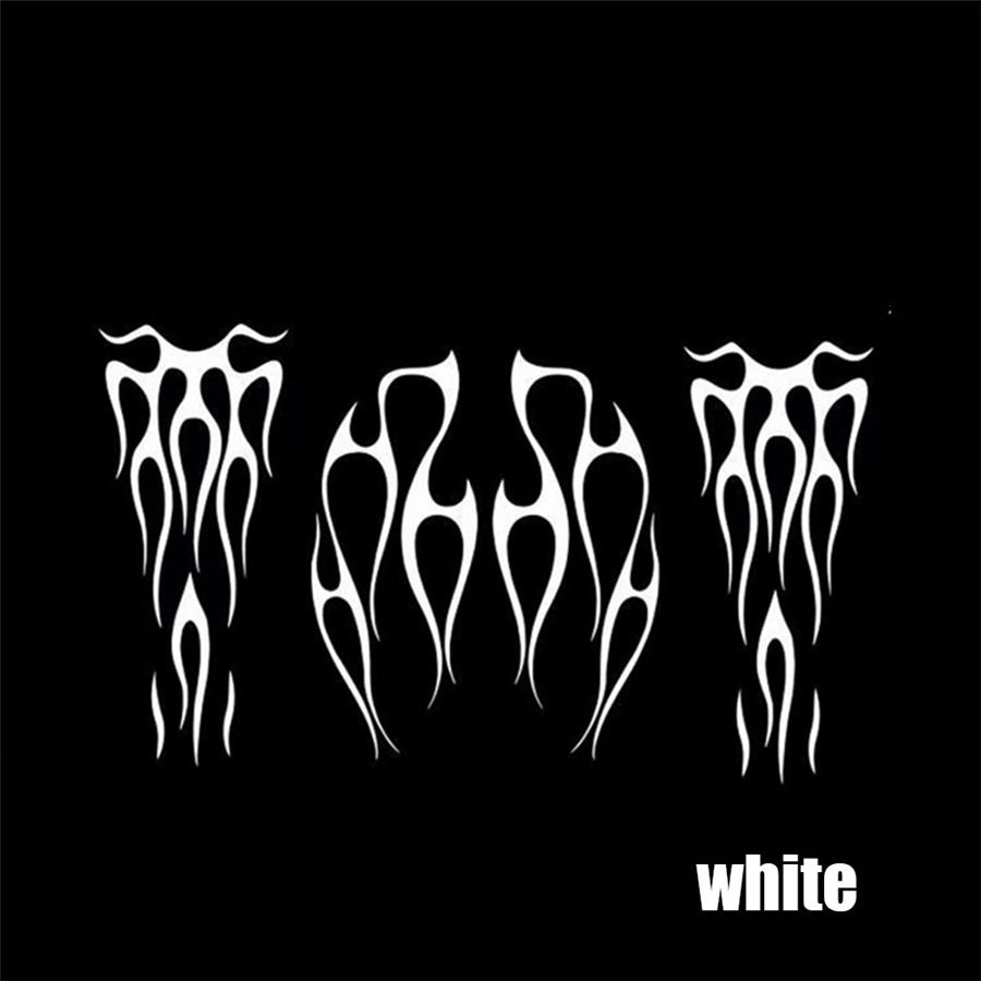 1 Set Motorcycle Red Flame Waterproof Sticker For Gas Tank & Fender Decals Vinyl