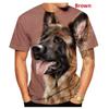 Мужские летние модные унисекс футболки с забавным принтом милой собаки немецкой овчарки, подлежащие персонализации