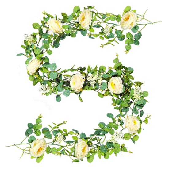 Искусственная лоза Реалистичная искусственная цветочная гирлянда Элегантная искусственная роза для украшения свадебной вечеринки