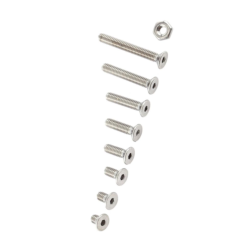 M2.5 A2 Нержавеющая сталь Болт с шестигранной головкой и шестигранными гайками Ассортиментный набор(Плоская голова)