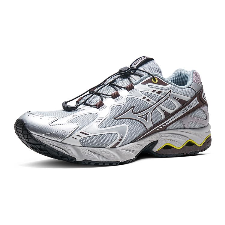 Mizuno Тренд Y2K Ретро Функциональные Нескользящие Прочные Поддерживающие Низкие Повседневные Кроссовки Унисекс Серебристо-Серый D1GH231811