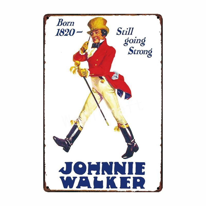 [ WellCraft ] johnnie whisky Metal Sign Wall Plaque Painting FG-237