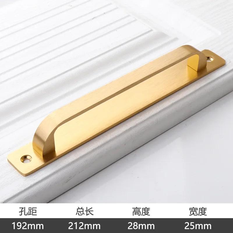 Door/Window Handle Balcony Wooden Sliding Door Handle Golden Aluminum Alloy Warehouse Door Black Kitchen Handle