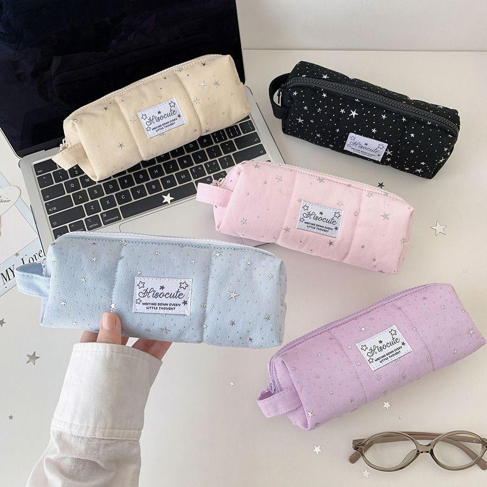 Portable Pencil Case Large Capacity Pencil Pouch Cute Pen Bag School Office Supplies