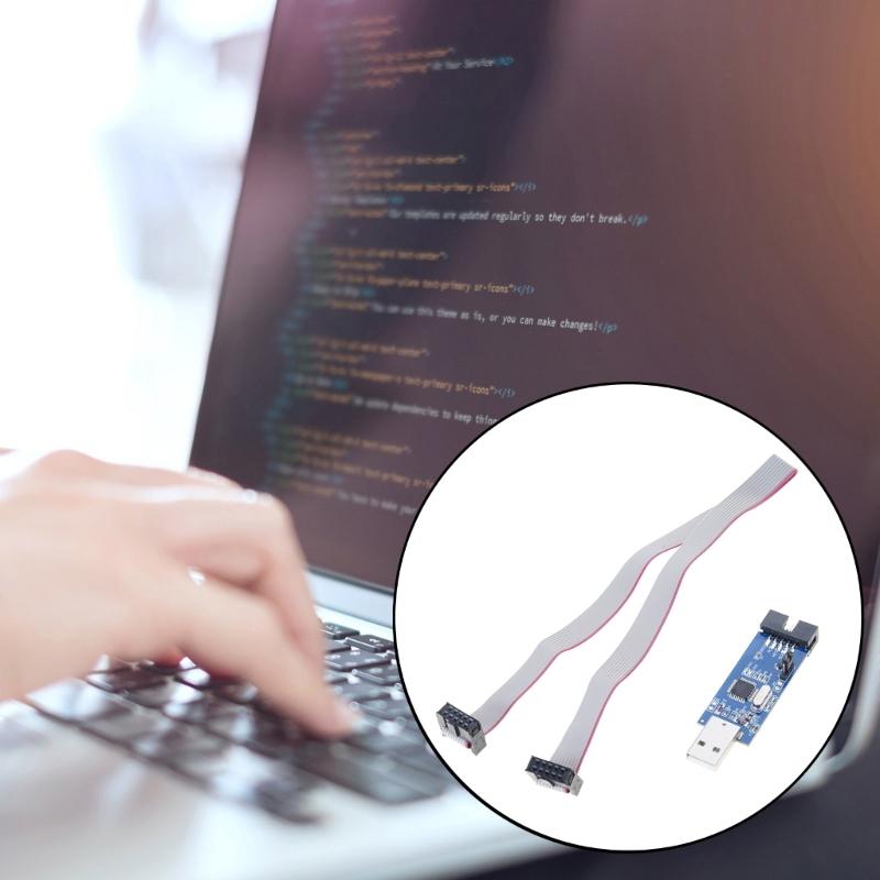 Double Voltages AVR USB ISP Asps Programmer For Microcontroller Firmware Updates Supports 3.3 V And 5V Power Supply