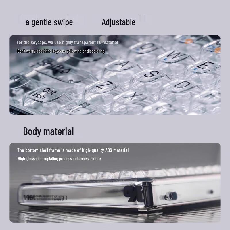 LOFREE 1% Transparent Wireless Bluetooth Mechanical Keyboard